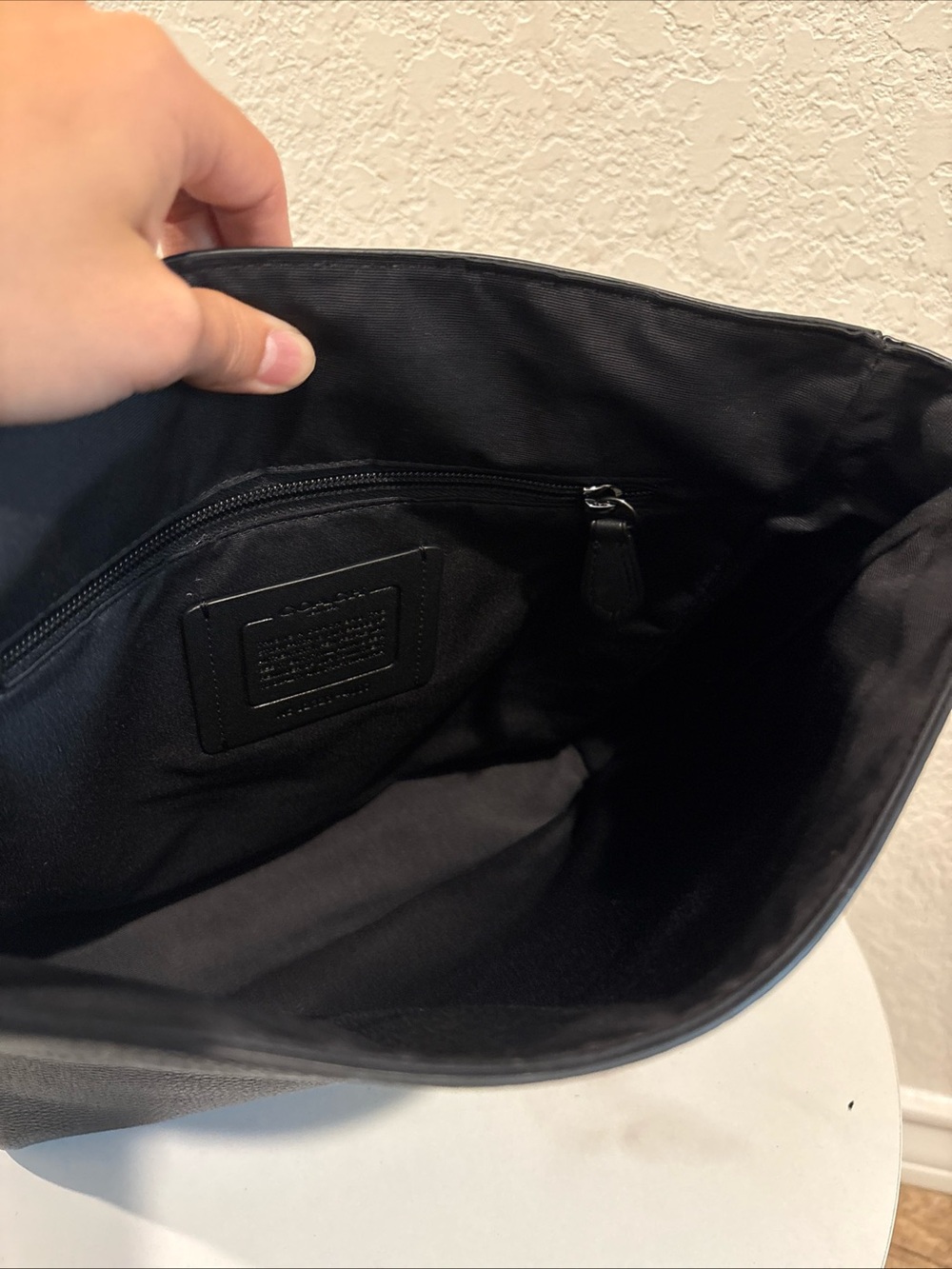 NWT Coach Houston Map Leather Bag, Gunmetal/BLACK, - Picture 6 of 12